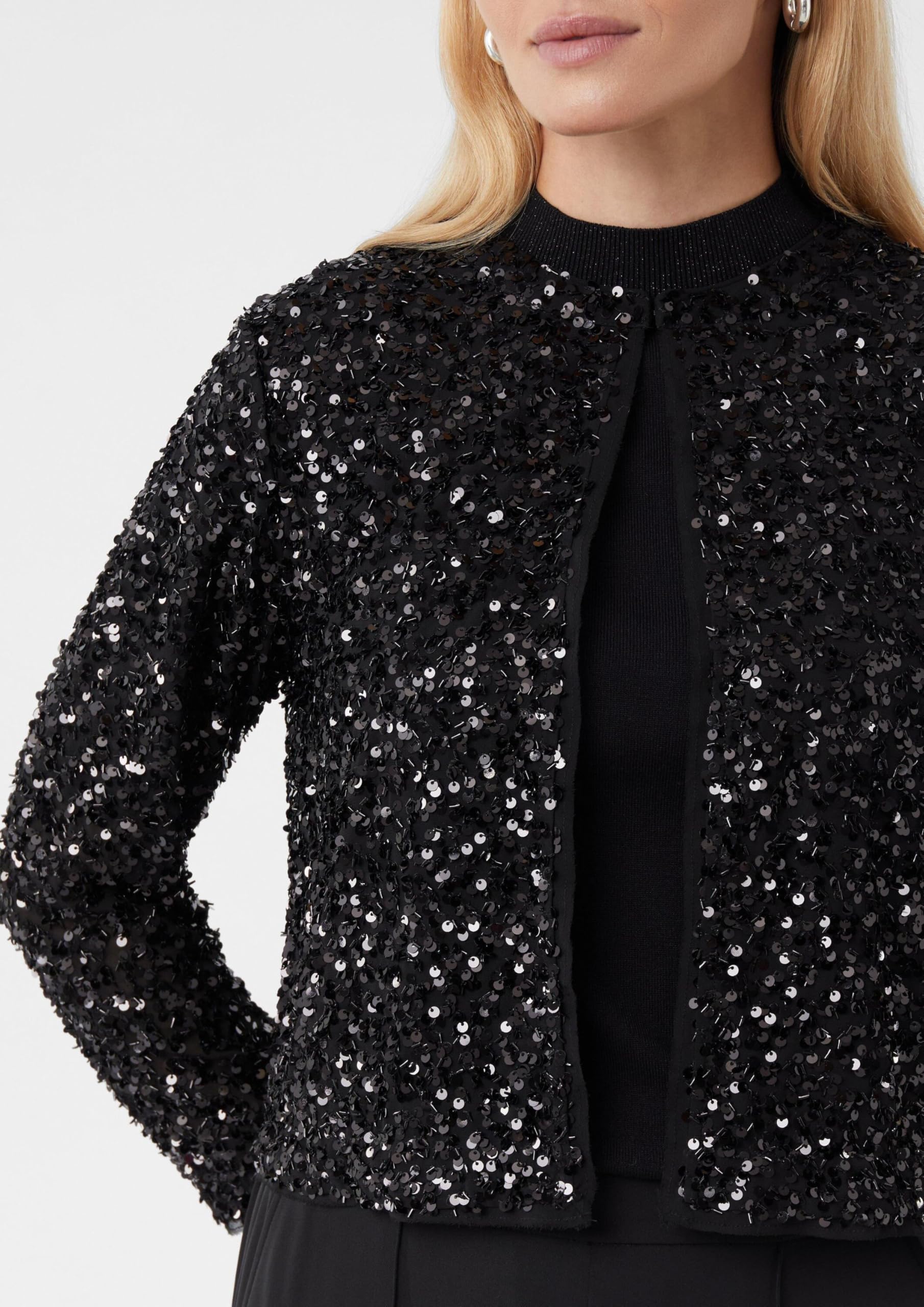 Comma Blusenjacke mit Pailletten