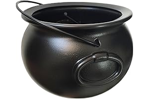GiftExpress 8" Black Cauldron Kettle: St. Patrick's Cauldron Pot of Gold, Halloween Decor