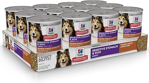 Miniatura 3 de Hills Science Diet Comida húmeda para perros adultos estómago sensible y piel paquete de 12 latas