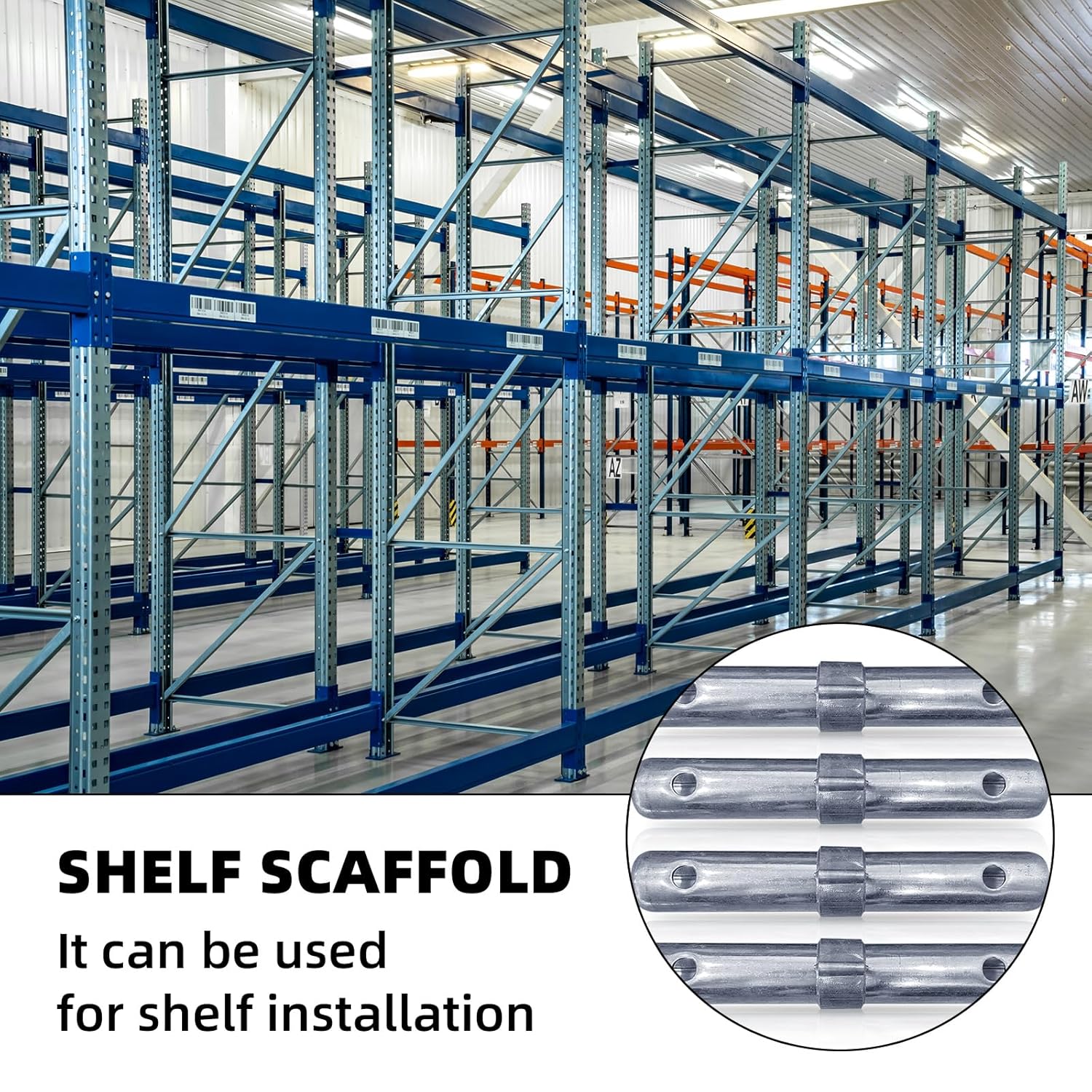 4Pcs Scaffolding Coupling Pin, Thickened Scaffold Pins 1 3/8", Spring Retainers Locking Pins Scaffold 8.66'' Length, Scaffold Pins Accessories