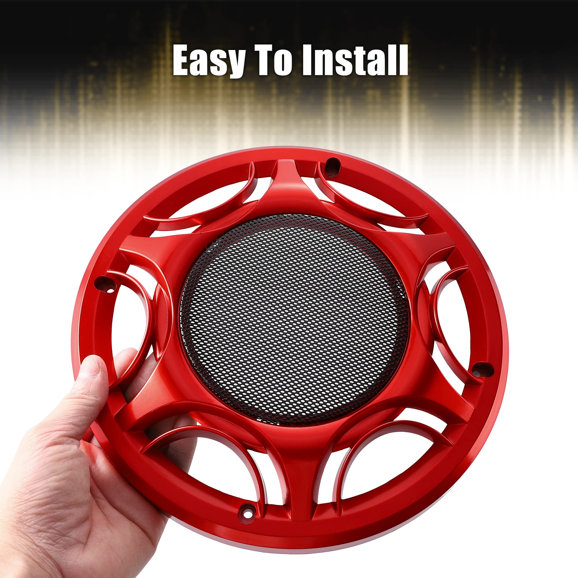 Aqxreight 12 Inch Speaker Grill Cover - Black Plastic Mesh Guard For Car Subwoofer - View #12