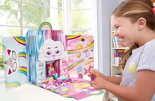 Miniatura 3 de Mattel Cloudees - Juego de fiesta de helado de cumpleaños para mascotas, juguetes temáticos de nube con masa moldeable y figuras ocultas sorpresa,