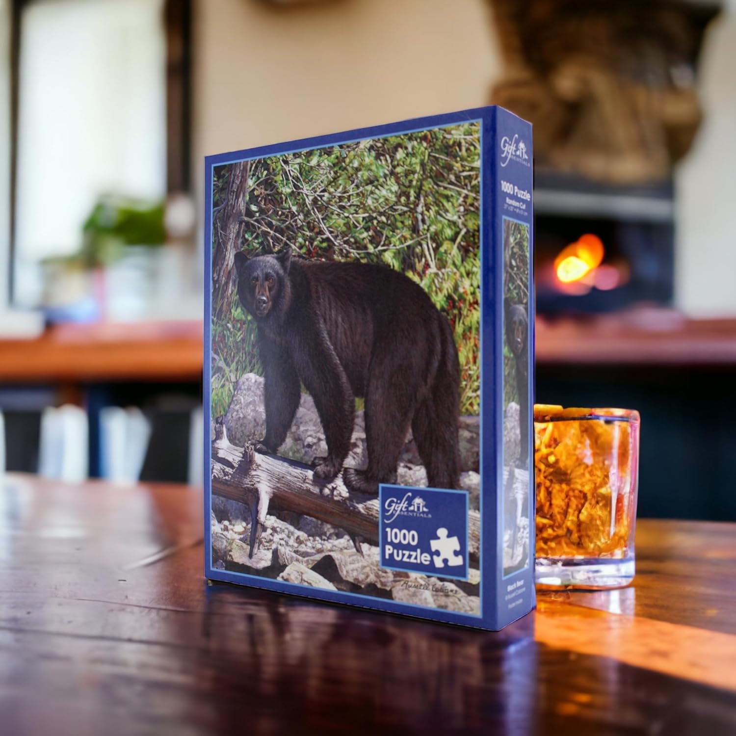 Gift Essentials 1000 Piece Puzzle - Black Bear in The Wild - Jigsaw Puzzle for Adults and Teens
