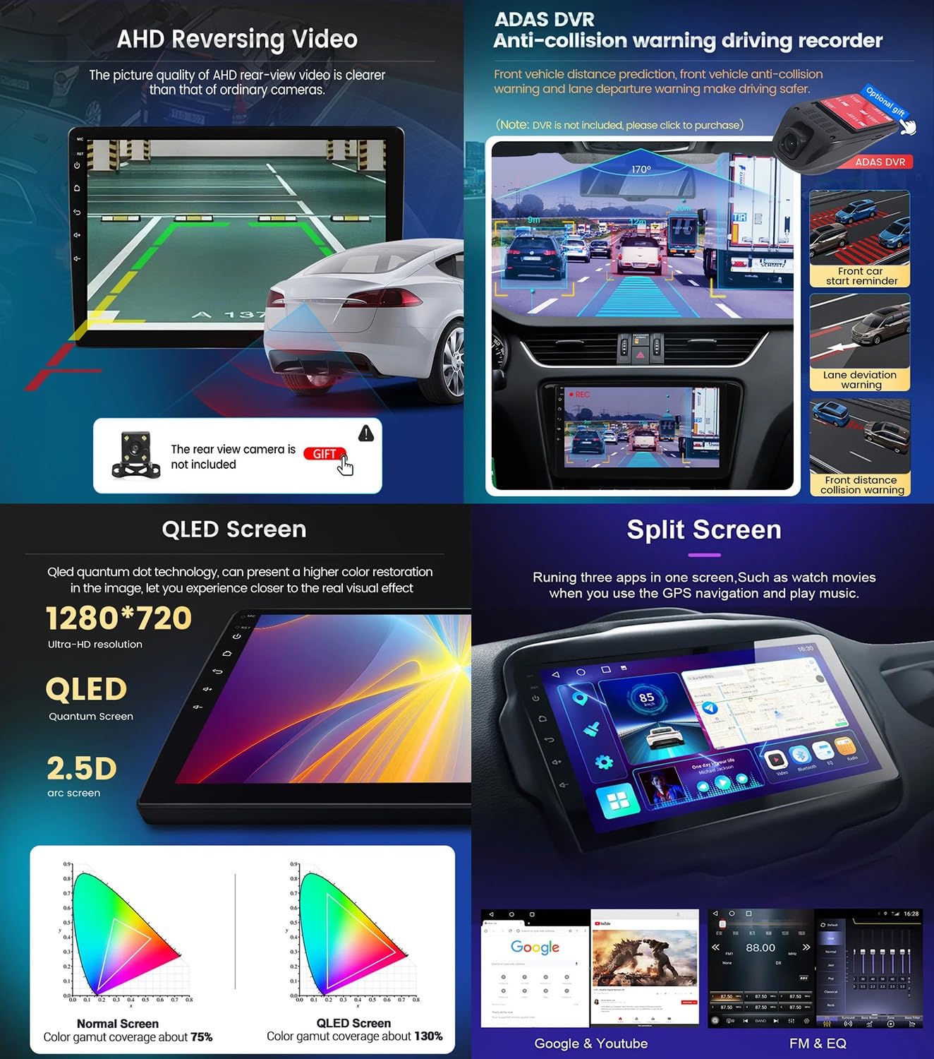 22.9 cm Android 12 radio samochodowe GPS do Hyundai IX35 (2018-2019) - 2 DIN, FM/AM, CarPlay, Android Auto, DSP, Bluetooth, sterowanie kierownicą, sterowanie głosowe.