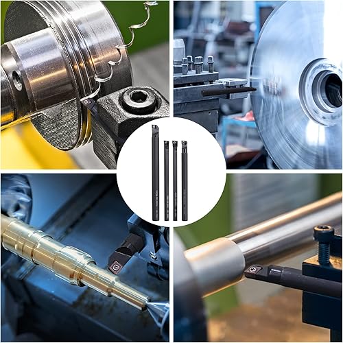 Miniatura 7 de Herramientas de torno CNC de metal, barra de mandrinado, juego de soporte de herramientas de torneado con 10 piezas CCMT0602 insertos de carburo 4
