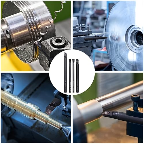 Miniatura 7 de Herramientas de torno CNC de metal, barra de mandrinado, juego de soporte de herramientas de torneado con 10 piezas CCMT0602 insertos de carburo 4