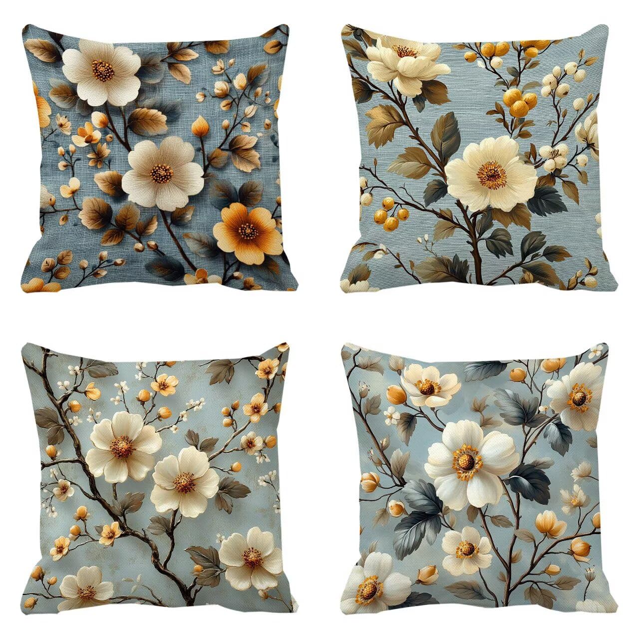 Housse coussin 35 x 35 cm imperméable lot de 4 enveloppes canapé jardin