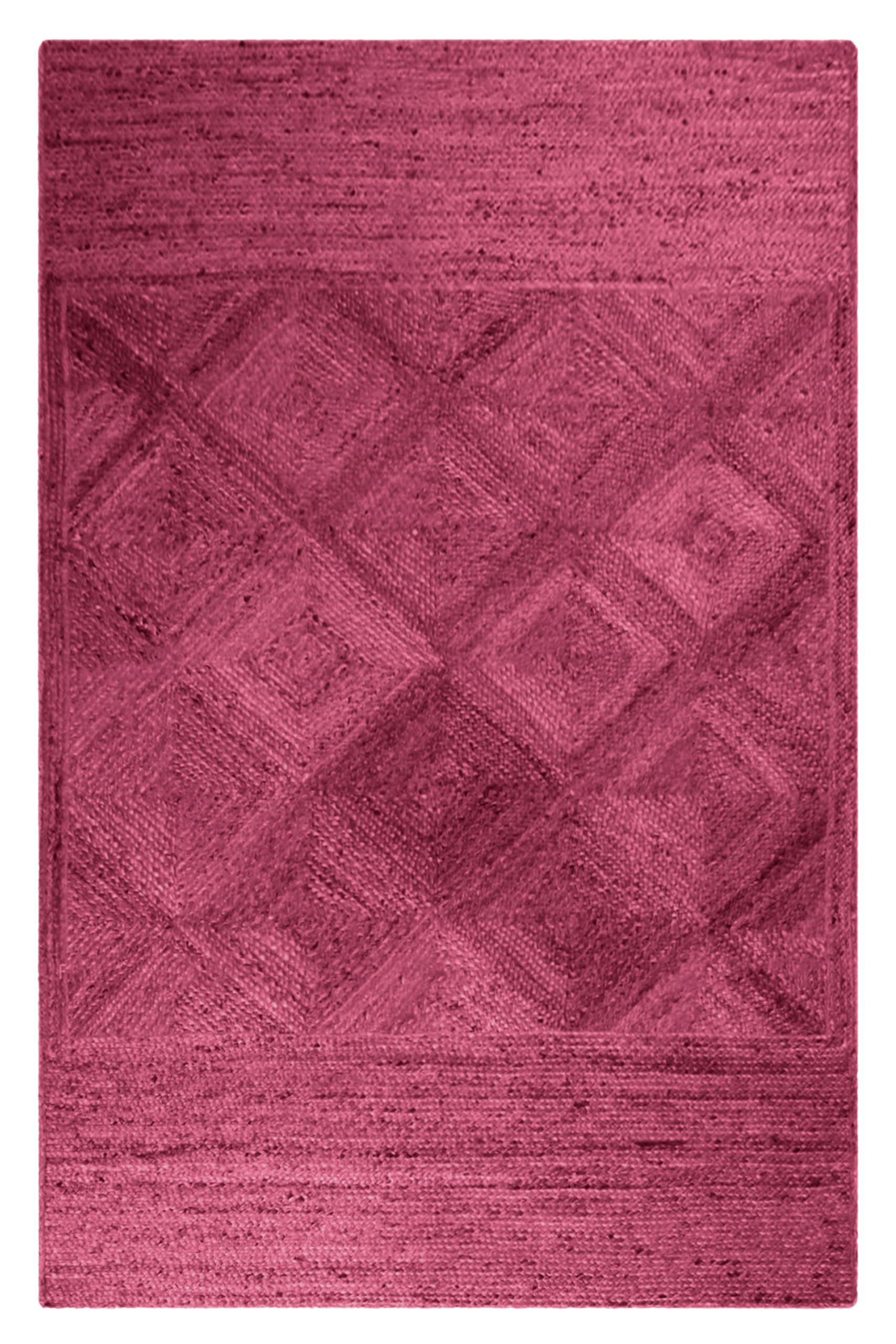 Kilim dywanik, płaski, ręcznie pleciony, jutowy, różowy, wzór, ręcznie wykonany, boho, gruby, 0,7 cm, sizalowy dywan z juty, do użytku wewnątrz i na zewnątrz, dywaniki do łóżka, kuchni, mata do jogi