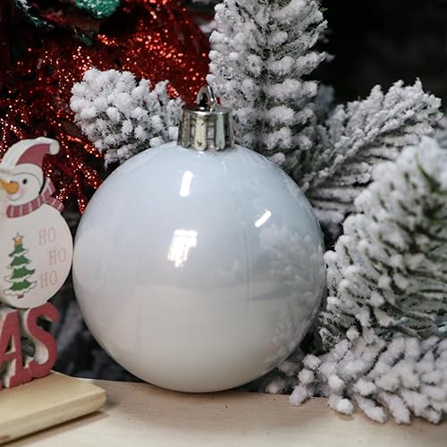 Miniatura 78 de YYCRAFT Adornos de bola de Navidad de 34 quilates de 1.2 pulgadas para árbol de Navidad, decoraciones de Navidad, ganchos inastillables incluidos