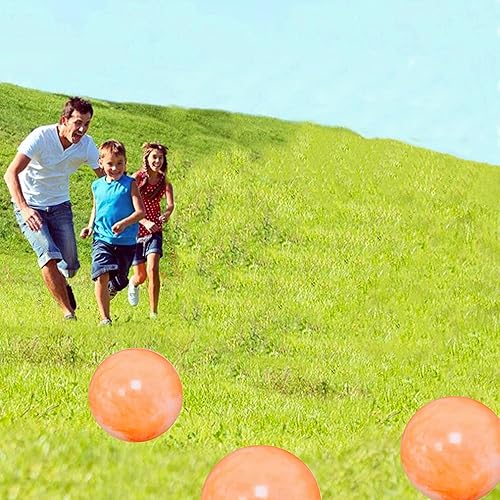 Miniatura 17 de 4 pelotas hinchables marmoleadas y 1 bomba de 9 pulgadas, bolas sensoriales inflables de playa, pelotas hinchables para el patio de recreo escolar