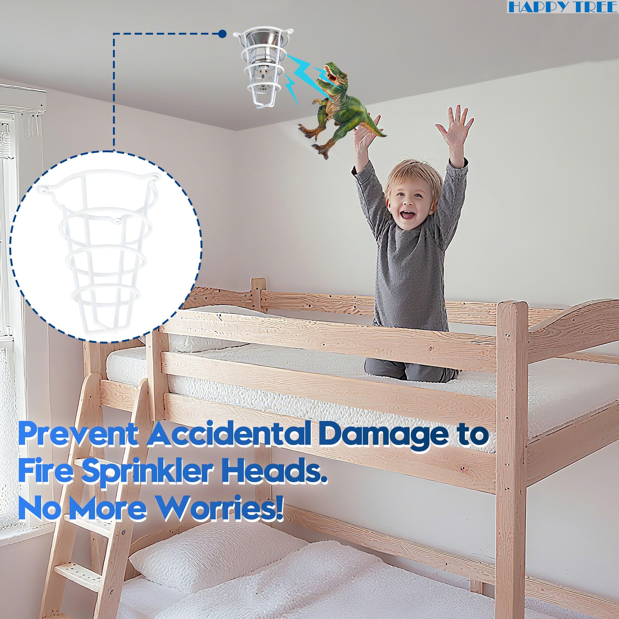 Protector de Cabeza para aspersor de Fuego Blanco para aspersor de 6,3 cm y 3/4 Pulgadas