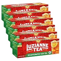 Vista 15 de Bolsitas de té helado Luzianne sin endulzar, tamaño familiar, té negro, 22 unidades (caja de 1)
