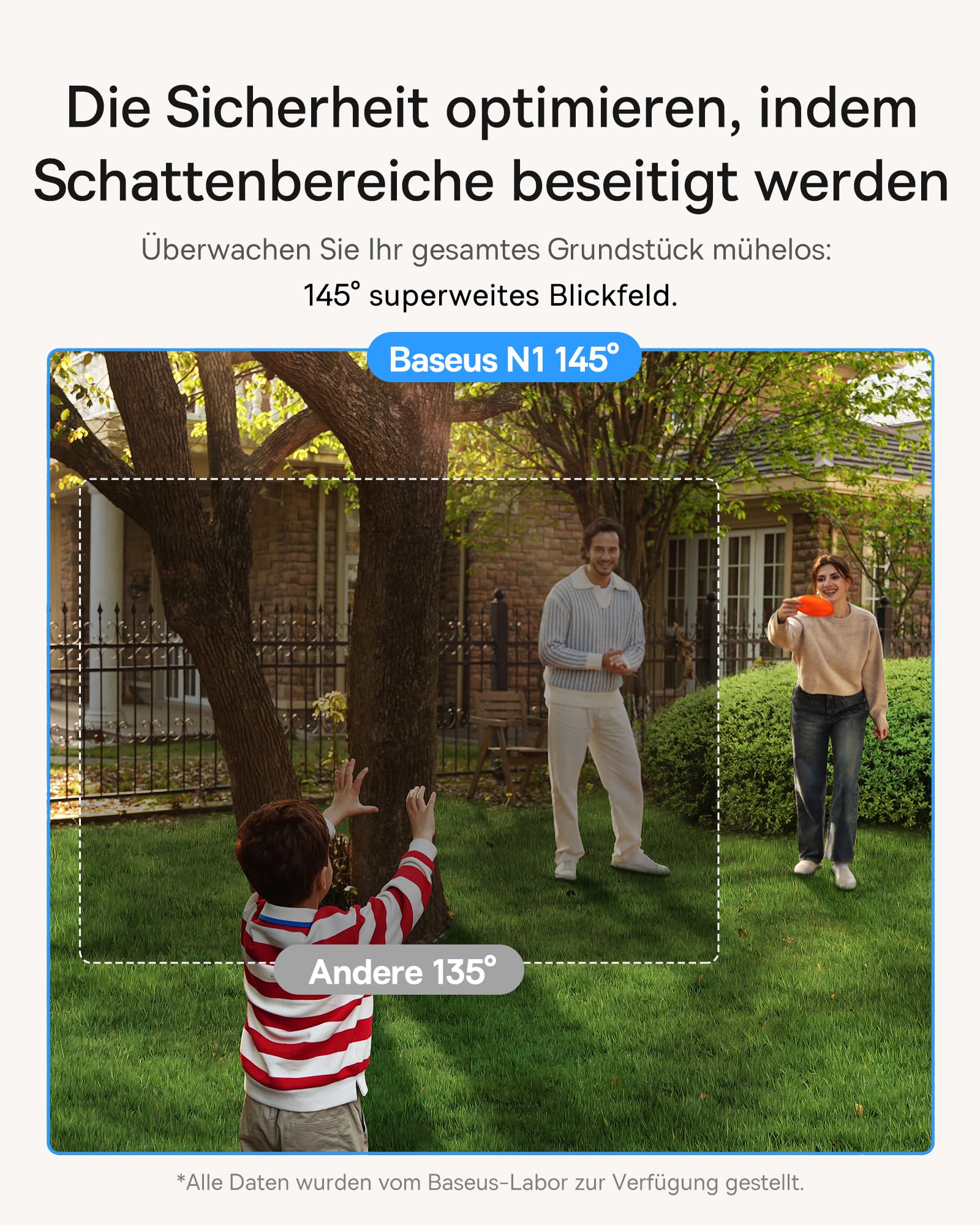 Baseus Security Überwachungskamera Aussen Akku 210Tage, 2K HD, 145 Grad, IP67 Wetterfest, Nachtsicht, Kamera Überwachung Kabellos WLAN mit Lokal Speicher, Menschen und Bewegungsmelder - N1 2-Cam Kit