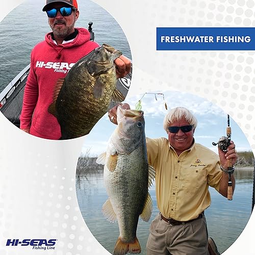 Miniatura 5 de HI-SEAS Grand Slam - Línea de pesca de monofilamento, fuerte y resistente a la abrasión, en transparente, rosa, verde, azul humo, amarillo