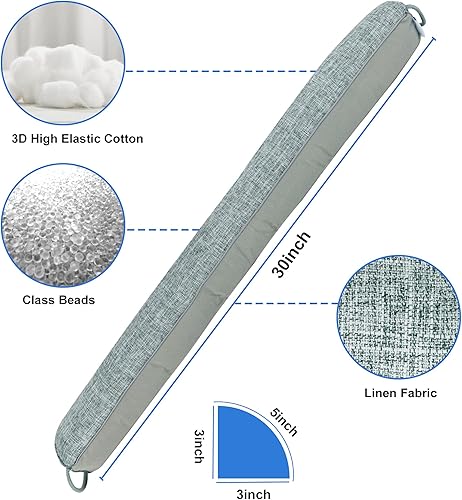 Miniatura 2 de NABOWAN Tope pesado para puerta  Bloques triangulares de relleno de huecos hasta 3 pulgadas, bloqueador de corrientes de aire debajo de la puerta