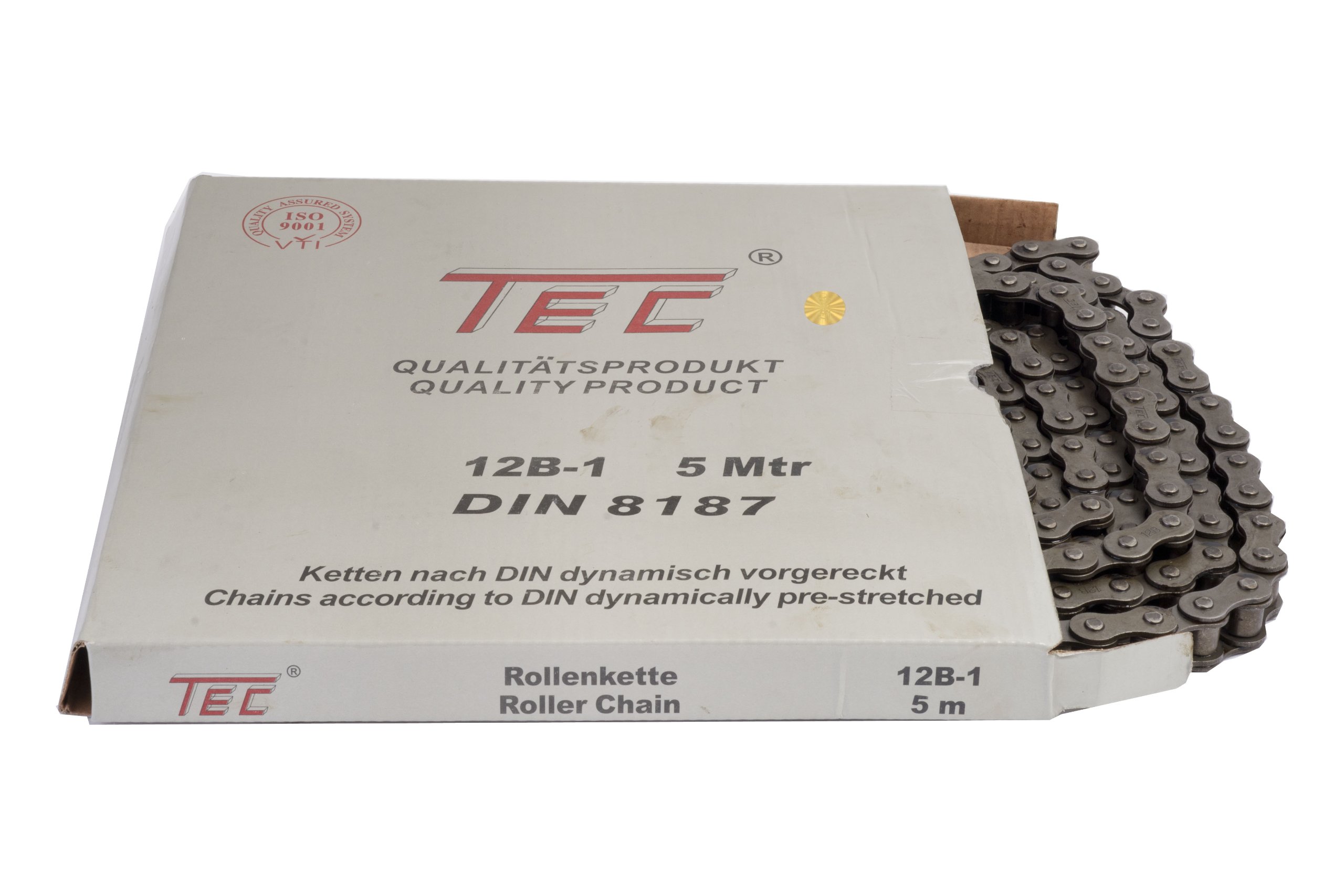 1 Bund (=5m) TEC Rollenkette 12B-1 (3/4 x 7/16'') DIN8187 [Grundpreis: 6,40EUR/m]
