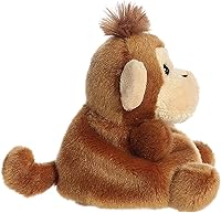 Vista 5 de Aurora® Adorable animal de peluche Palm Pals™ Boomer Monkey™ - Juego de bolsillo - Diversión coleccionable - Marrón 5 pulgadas