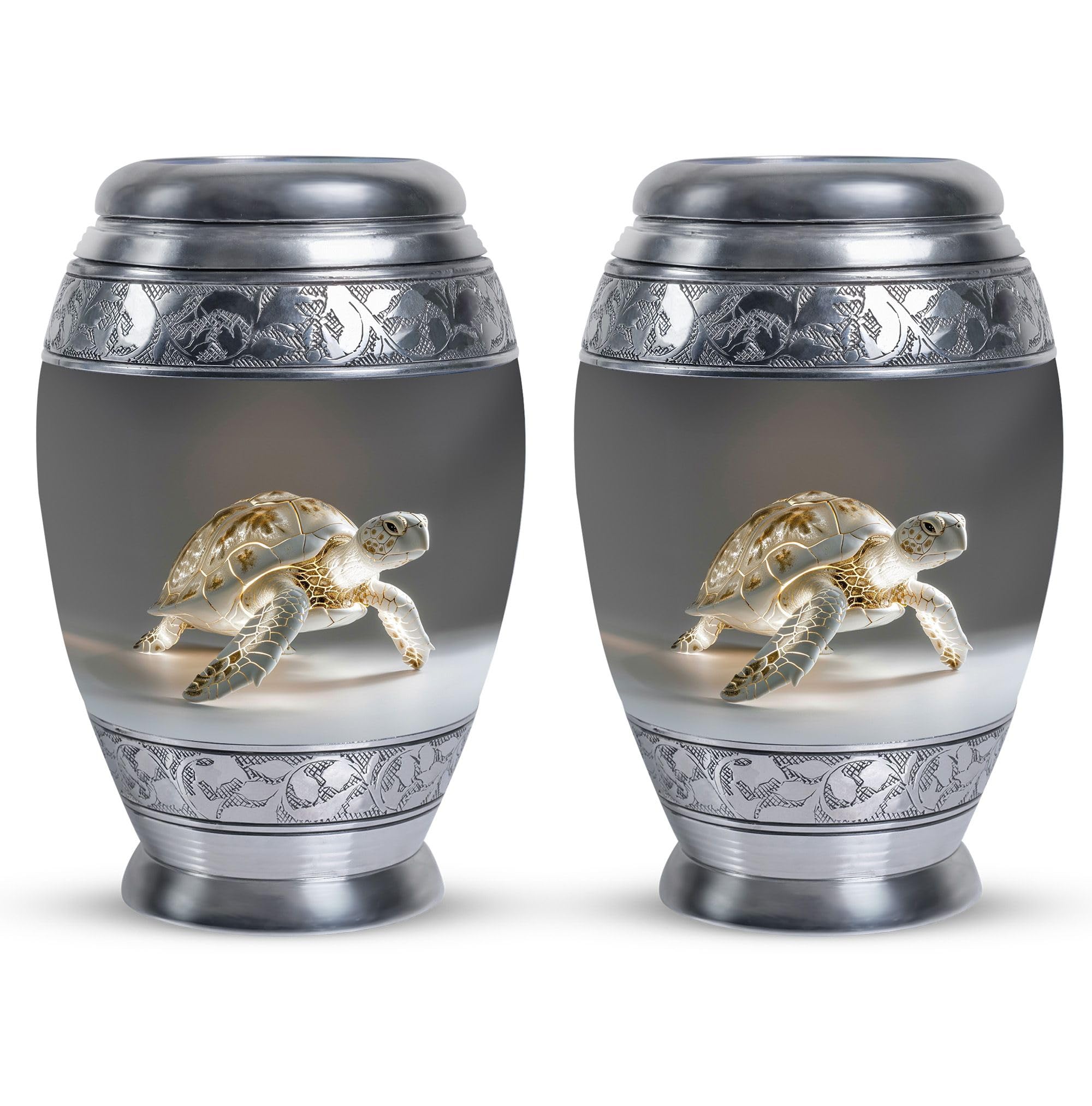 JAGSHASHI Fantasy Turtle Urn for Human Ashes - Small Urns for Human Ashes - Keepsake Urns for Human Ashes Dad - Urns for Women Human Ashes - Cremation Container (Size - 3inch,2pcs)