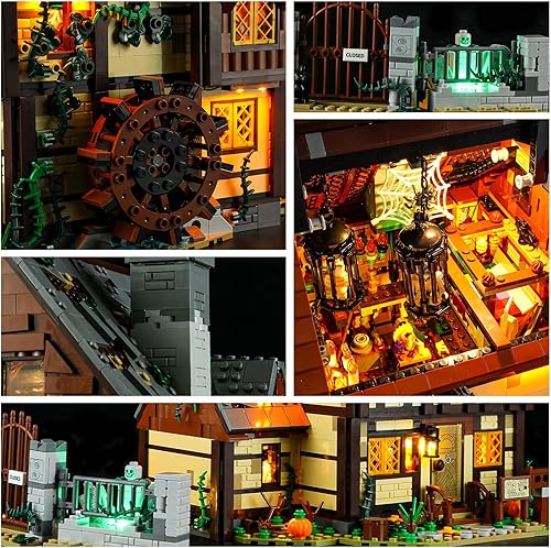 Miniatura 6 de YEABRICKS Luz LED para Lego-21341 Ideas Disney Hocus Pocus modelo de bloques de construcción de la cabaña de las hermanas Sanderson (juego de Lego