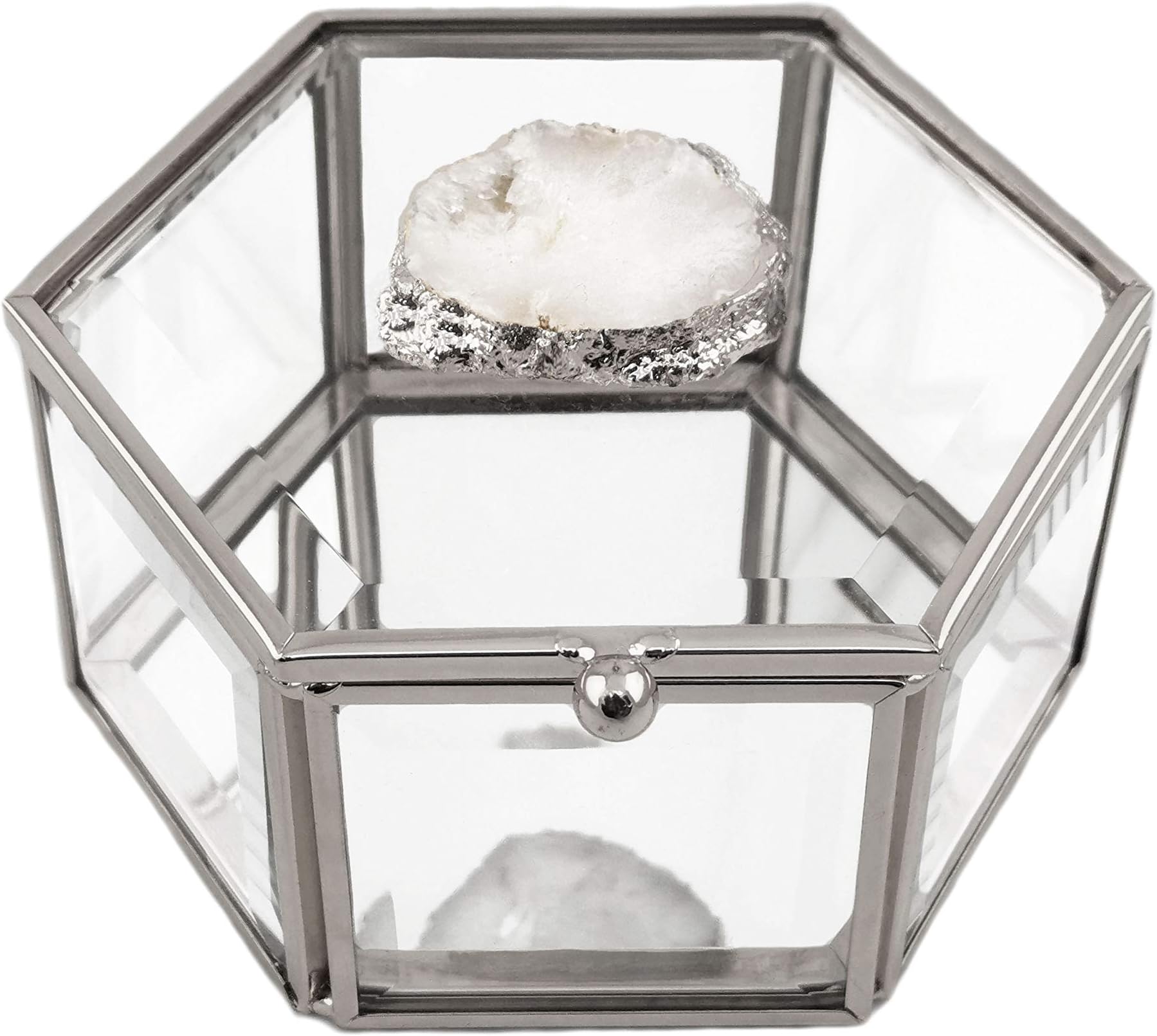 Nikita By NikiGlass Agate Crystal Jewellery Box