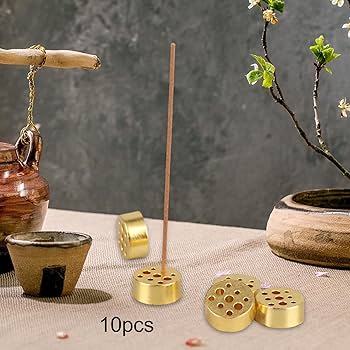 Amazon｜JISADER 複数の線香立て、10 個、絶妙な 9 穴お香焚き台｜仏壇