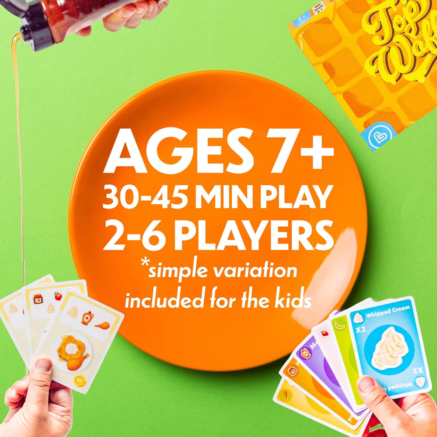 Top Waffle Card Game - Beautifully Delicious Game for Kids, Teens, Adults, and Family Game Night - Great Gift for Ages 7+, 2-6 Players, 30-45 Minutes