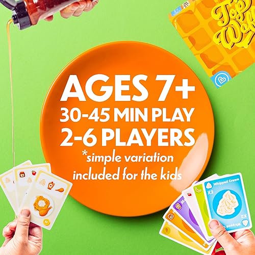 Miniatura 2 de Juego de cartas Top Waffle – Juego maravillosamente delicioso para niños, adolescentes, adultos y noche de juego familiar – Gran regalo para mayores