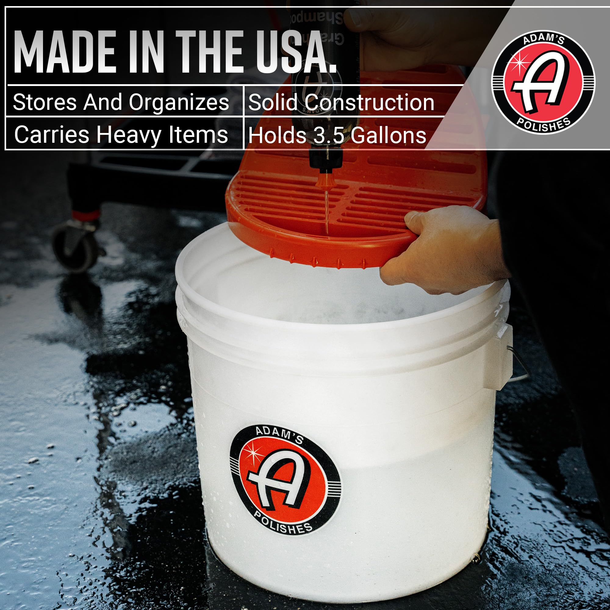 Amazon.com: Adam's Polishes Wash Bucket (3.5 Gallon Bucket + Grit
