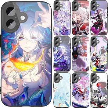 Honkai Star Rail Smartphone Case, iPhone 17 Mobile Cover, Compatible with All Models, iPhone Smartphone Cover for 17, Shockproof, Cute, Waterproof Case, Camera Lens Protection, Earless Charging, Peace