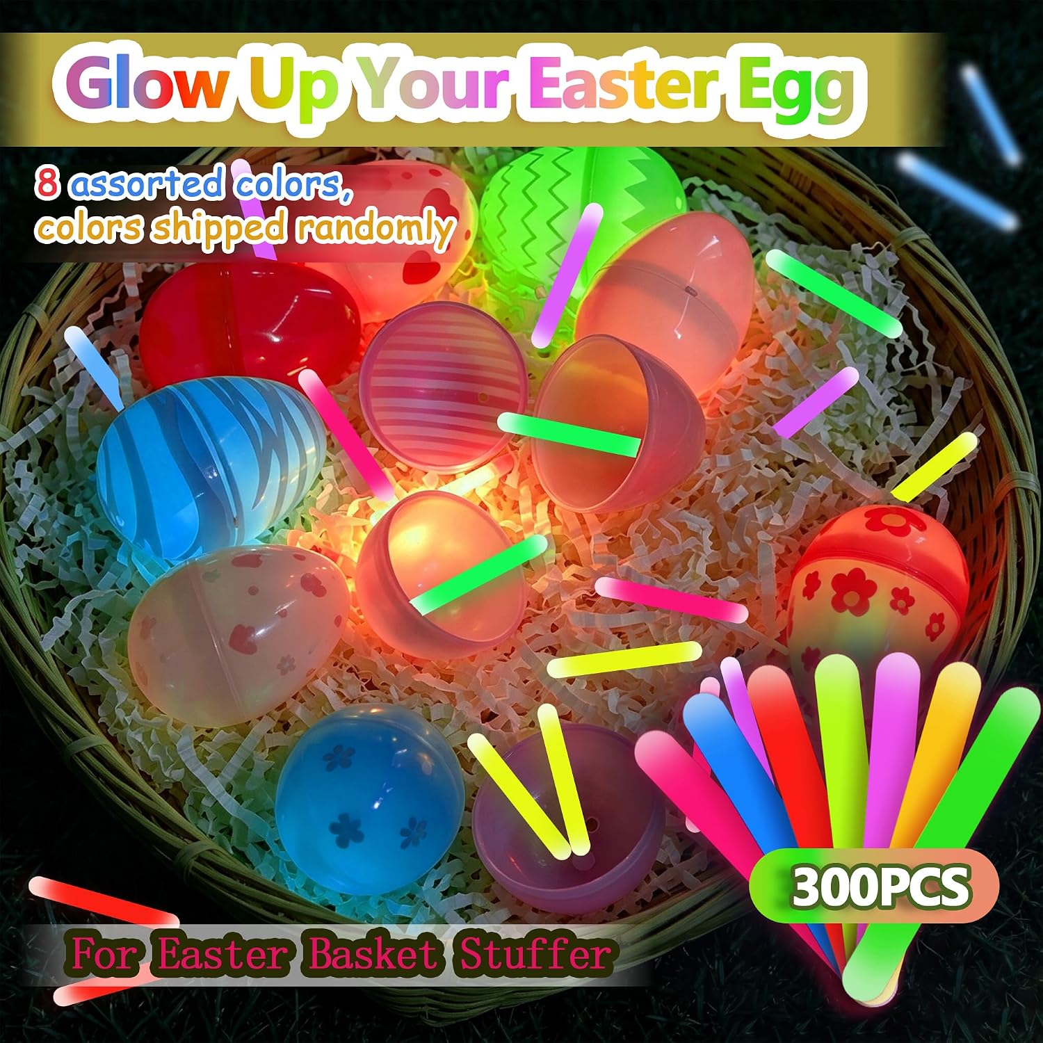 Mini Glow Sticks Bulk 500 PCS, Glow in The Dark Small Glow Sticks for Easter Egg Fillers, 8 Colors Glow Sticks Party Favors, Halloween Party Supplies, Birthday Goodie Bags,Classroom Prizes DIY Crafts