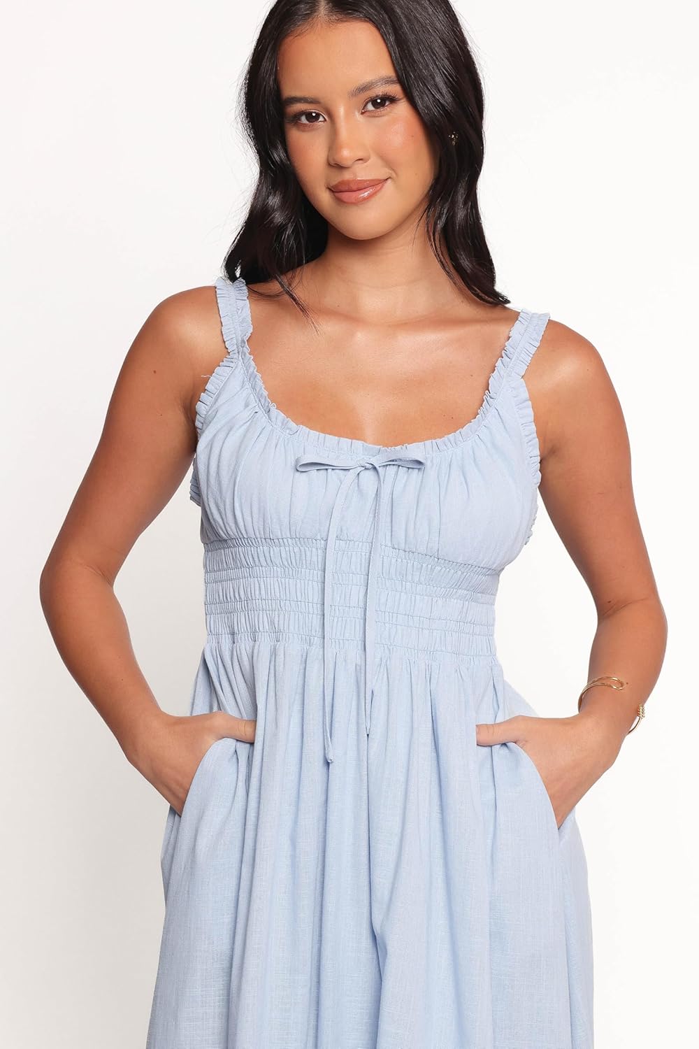 Petal & Pup Women's Auguste Midi Dress Pale Blue