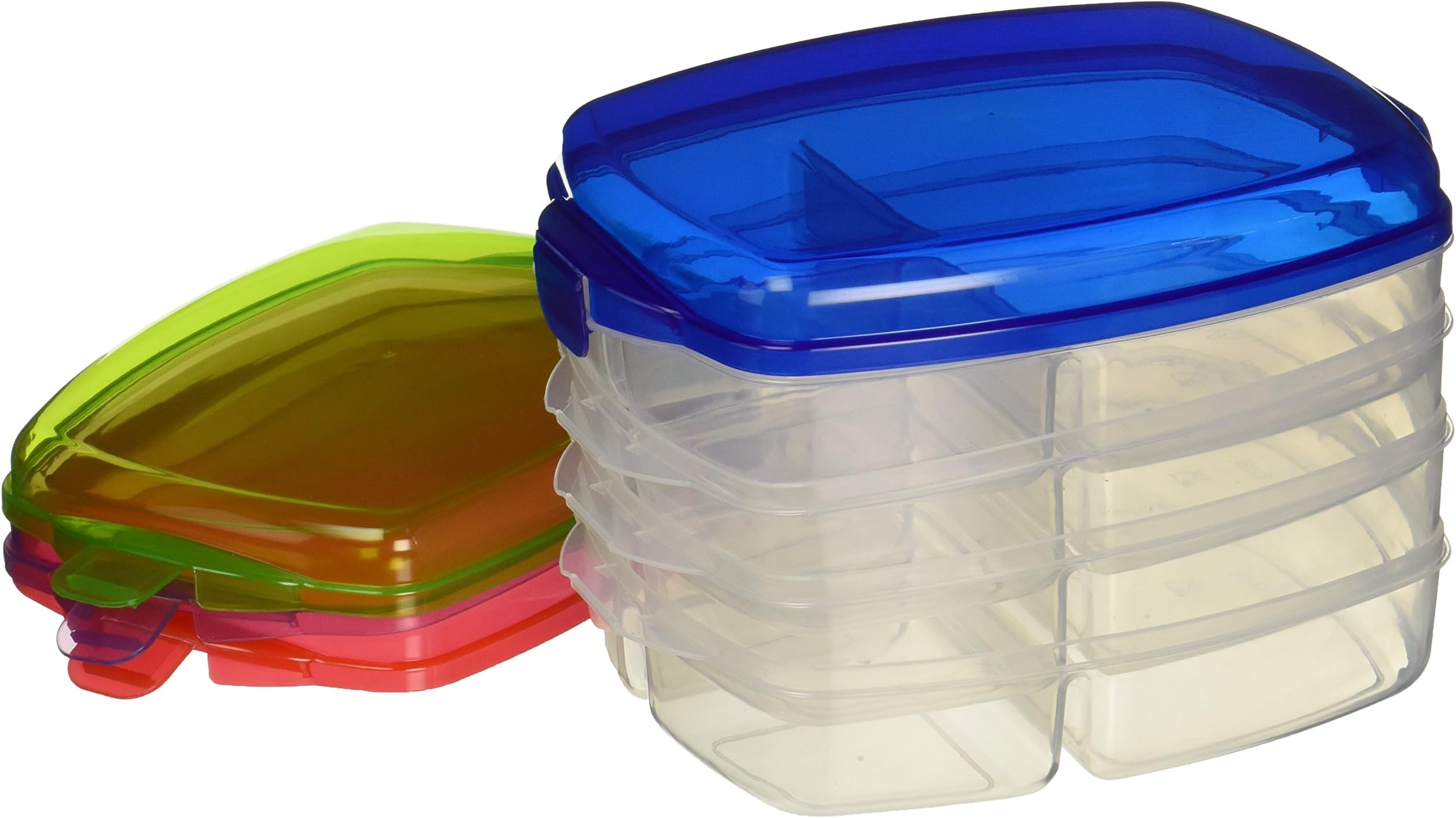 Lunch Box - Large Plastic Bento Boxes, Lunch Boxes Set of 4 - (NON Leakproof - lunchboxes)