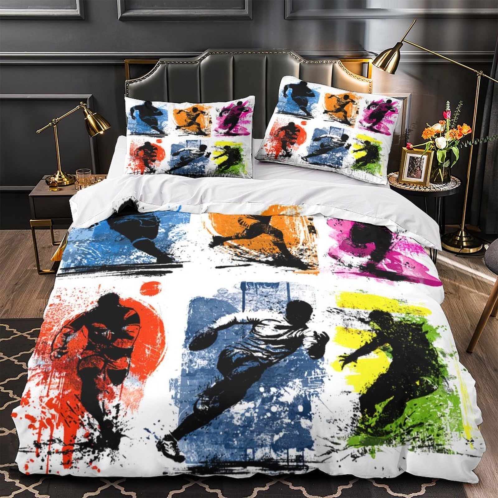 Linge de lit canard en caoutchouc microfibre hypoallergénique imprimé 3D