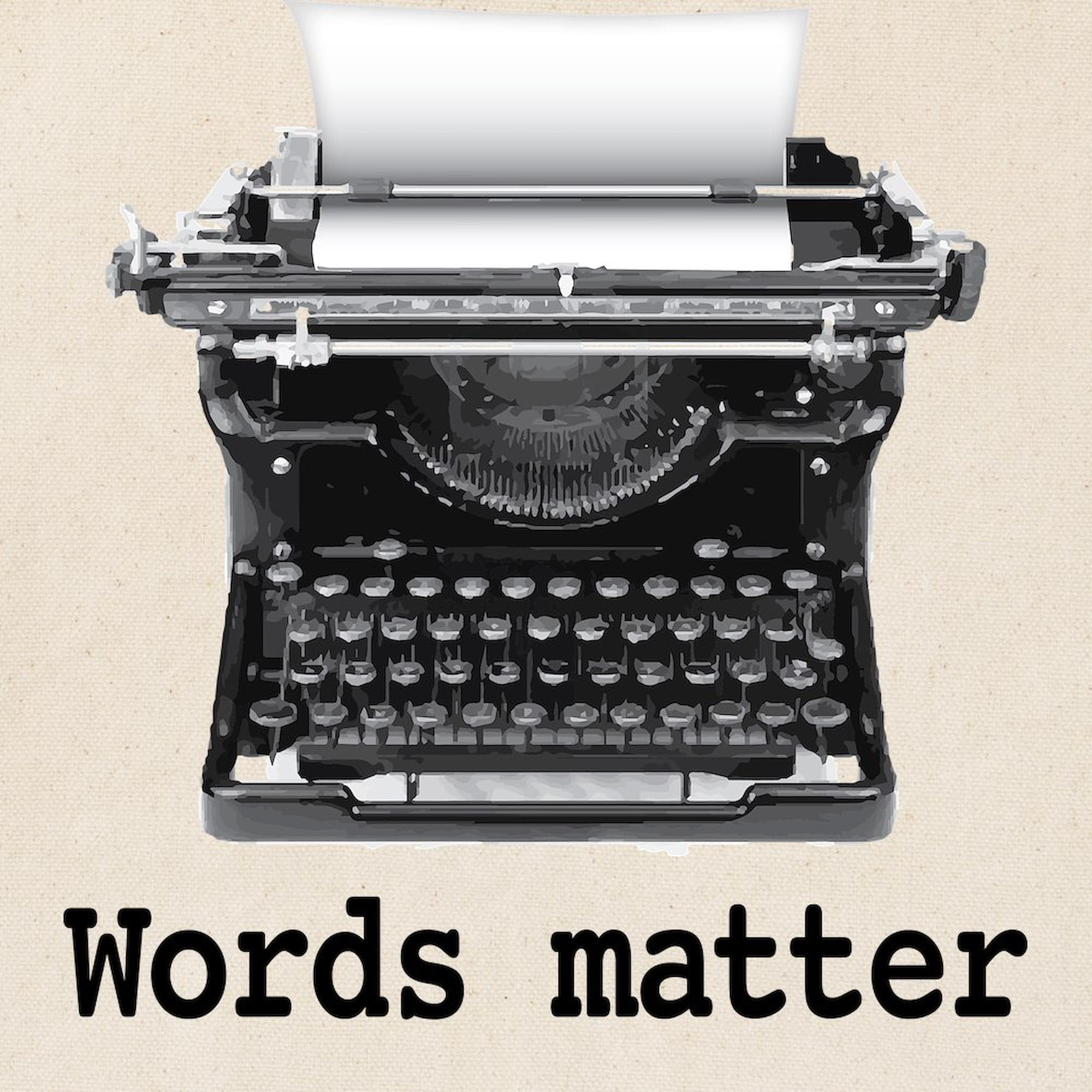 CafePress Words Matter Tote Bag Reusable Natural Beige Canvas Shopping Bag