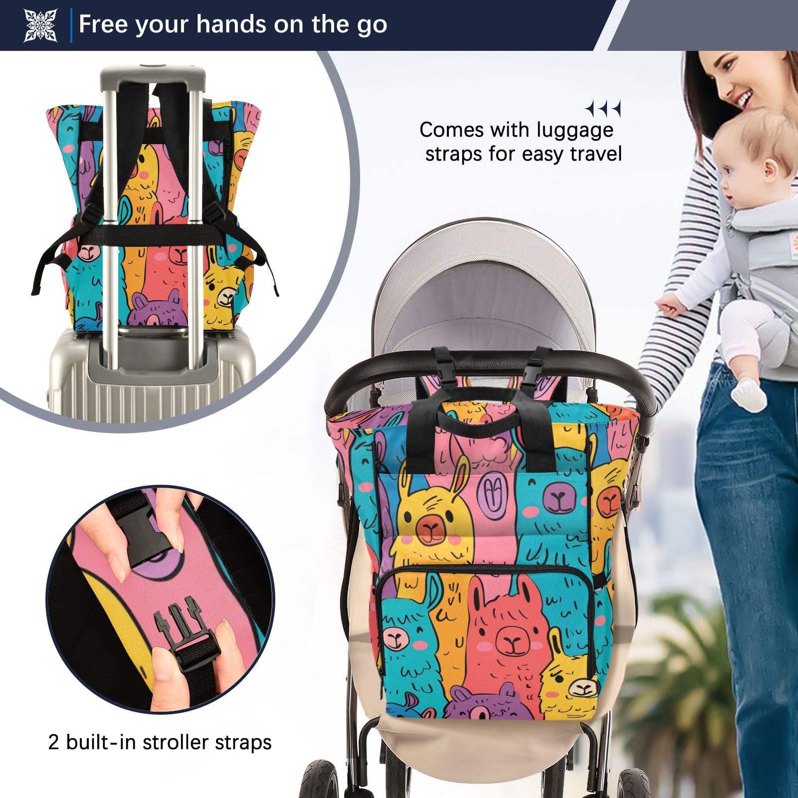Baby Bags For Mama Cute Alpaca Cute Doodle Art