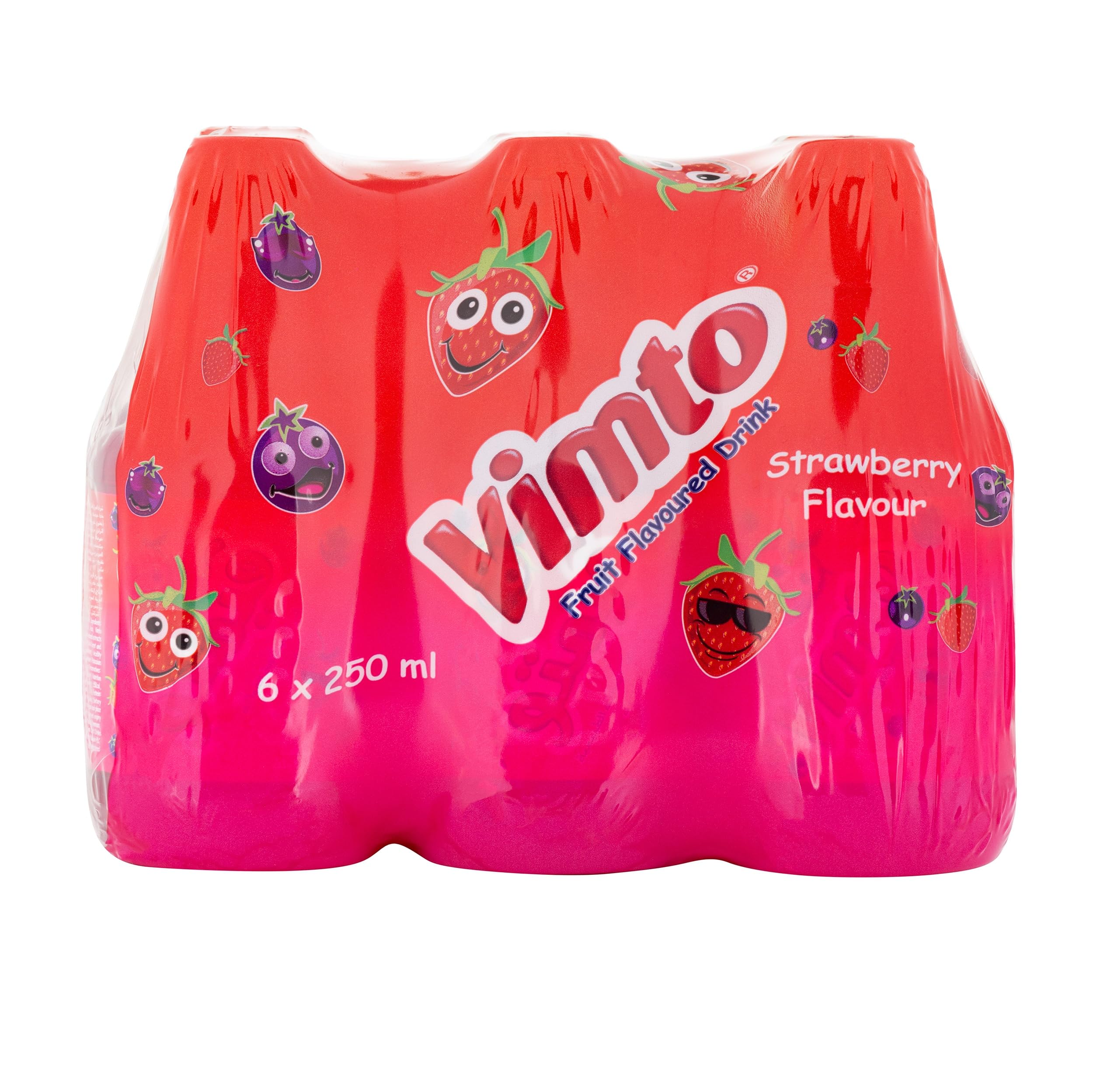 Strawberry Flavour Juice in Pet Bottle, 6 x 250 ml