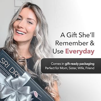 SRILabs DryQ Smart Hair Dryer Super Lightweight, Foldable Powerful, Quiet Motor Infrared & Ionic Technology 3 Magnetic Attachments Heat Control with Locking Switch