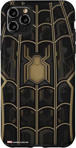 Funda para iPhone 11 Pro Max Marvel Spider-Man No Way Home Negro y Dorado