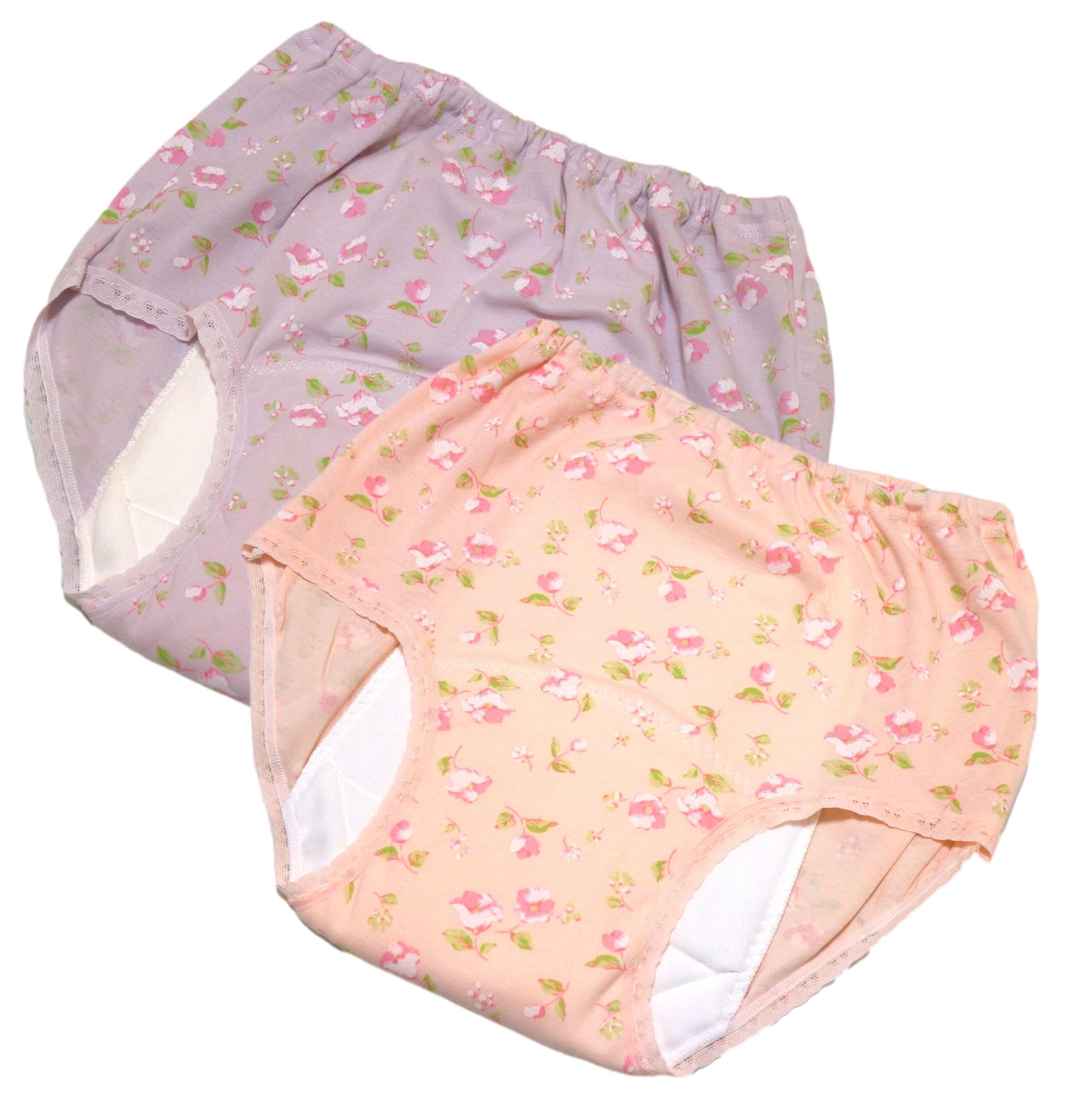 Amazon | 【trust map】失禁パンツ 失禁ショーツ 女性用 2枚セット 150cc [日本製 安心の重失禁対応 尿臭落とし洗剤付 ]  (2L, 花柄セット) | trust map | 介護パンツ