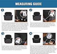 Vista 6 de H.VERSAILTEX Fundas Elásticas de Terciopelo para Sofá Reclinable Estilo de 4 Piezas Fundas para Sillas Reclinables Funda para Sillón Reclinable