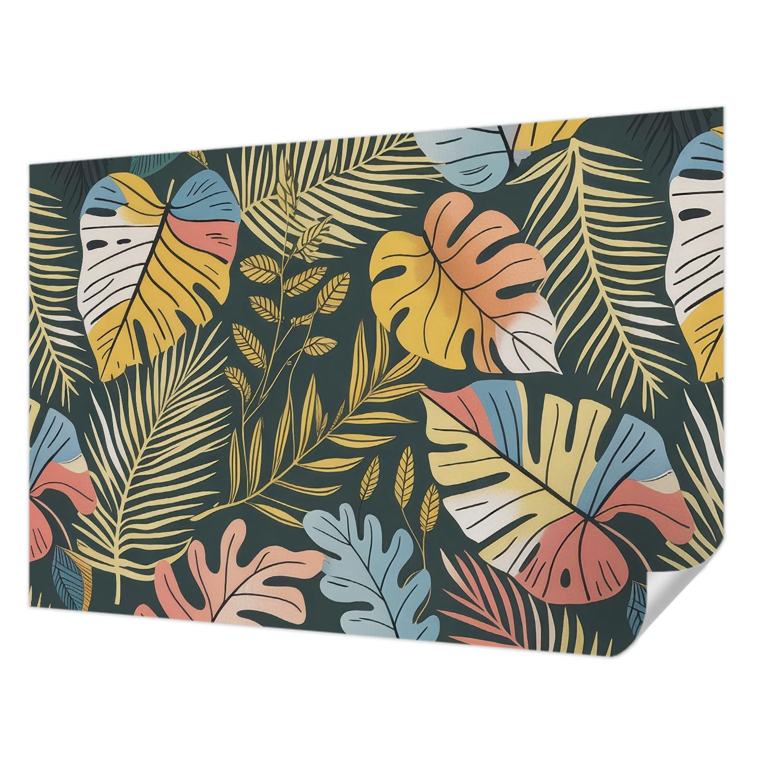 Papier peint adhésif énergie tropicale pour salon et chambre