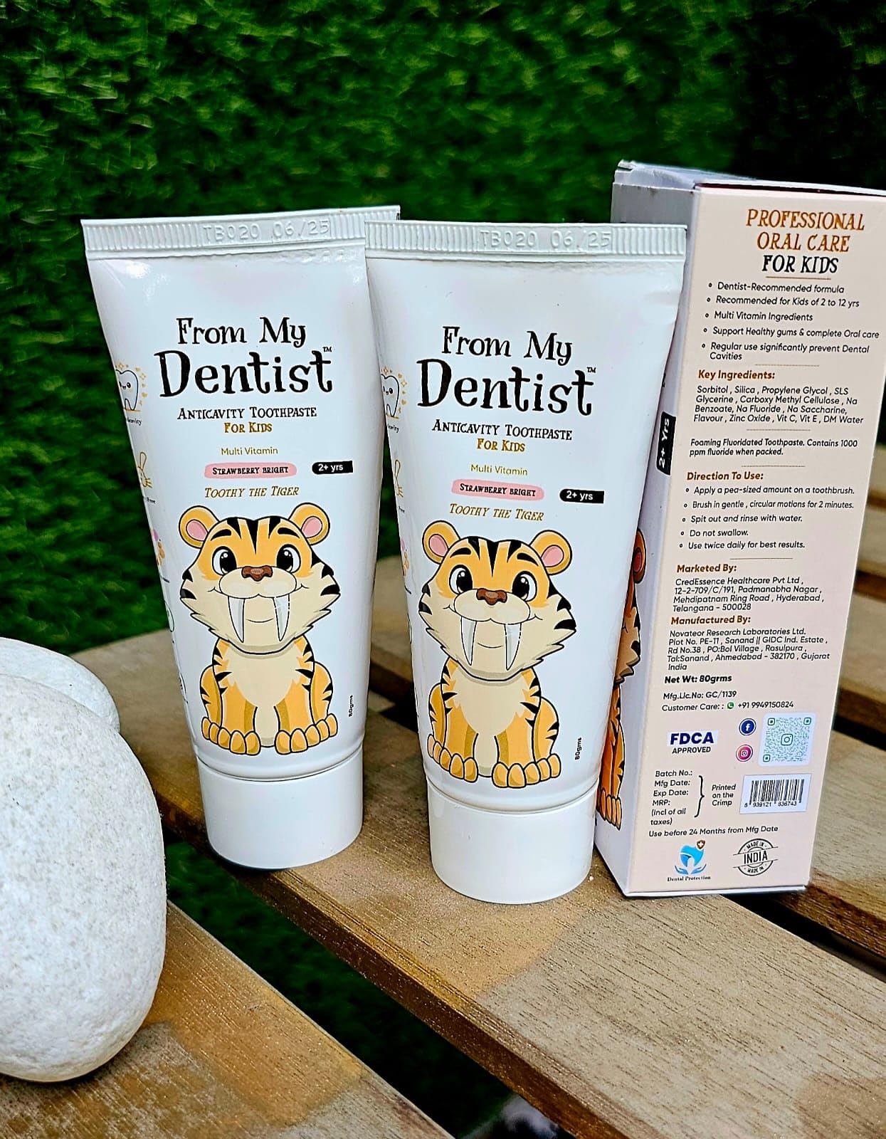 From My Dentist Kids Toothpaste Strawberry Flavor | With Fluoride, Multivitamins & Paraben-Free | 80g-image-15