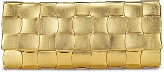 CHUNLI Gold Clutch, Woven Evening Clutch Purses for Women, Shoulder Bag Handbags