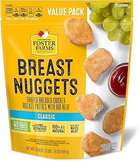 Foster Farms Chicken Breast Nuggets with Rib Meat Value Pack, 33.6 Oz