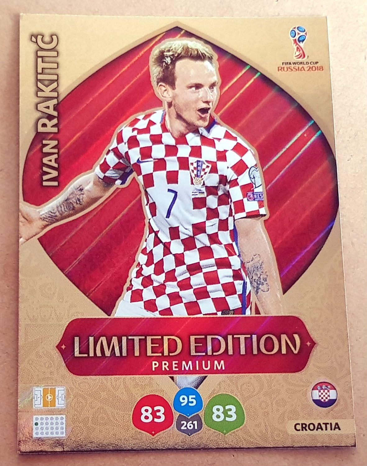 FIFA WORLD CUP 2018 ADRENALYN XL Russia - Ivan RAKITIC Premium Limited Edition Trading Card - Croatia