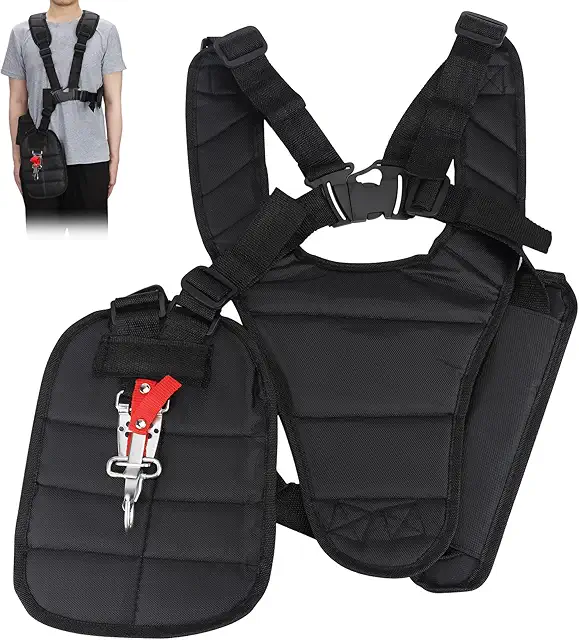 Arnés Desbrozadora Profesional Ajustable - Doble Correa Nylon Durable para Cortacésped