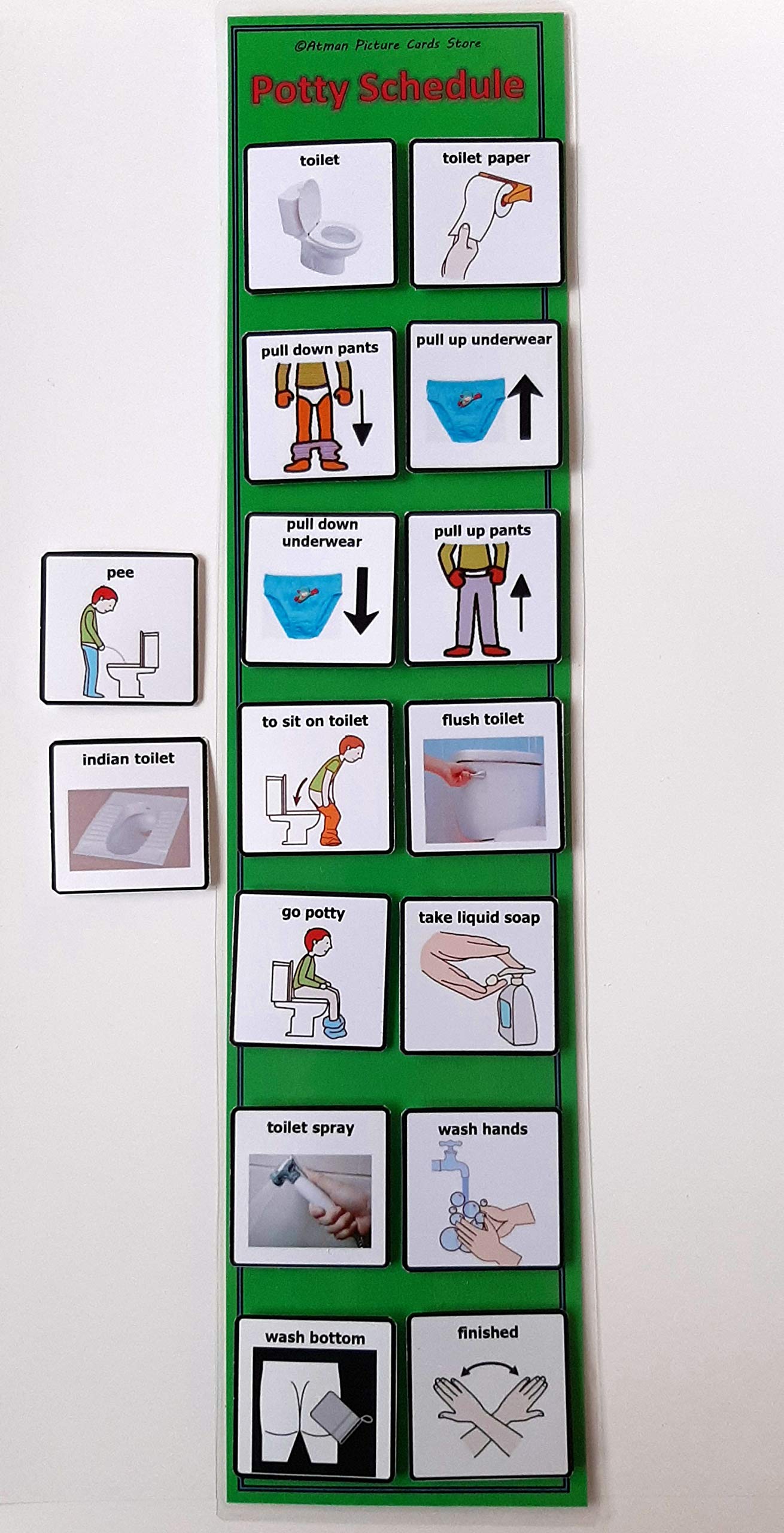 Atman Picture Cards Store: Potty Schedule for Boy Card Book – 1 January 2019