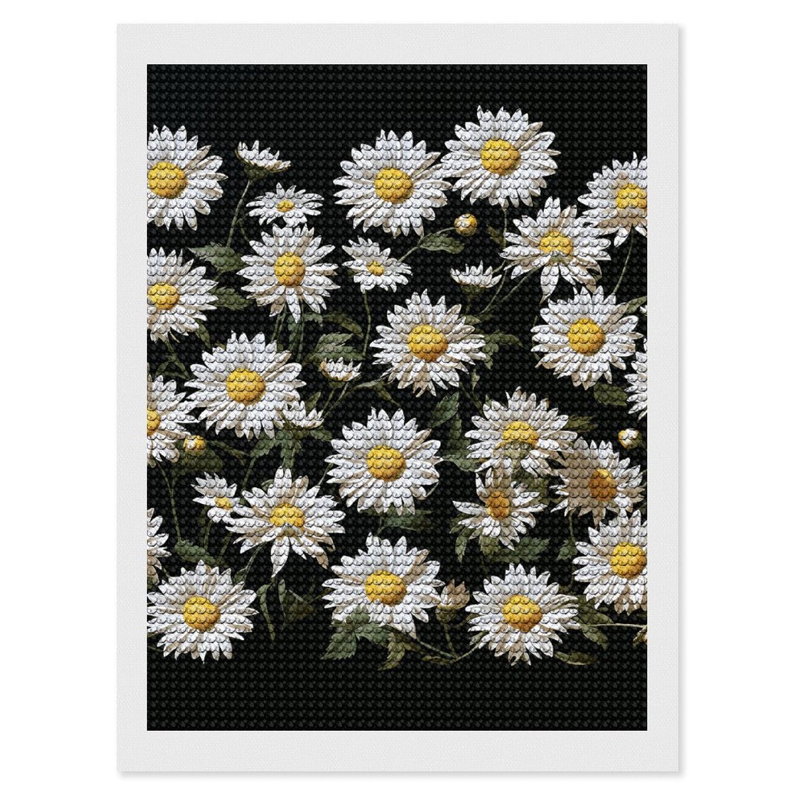 NONHAI Diamond Painting Kits for Adults - DIY Diamond Art Kits for Beginners - Full 5D Paint Drill Diamond Dots Paintings- Daisy Diamonds Pictures Gem Art and Craft Wall Decor 12"x16"
