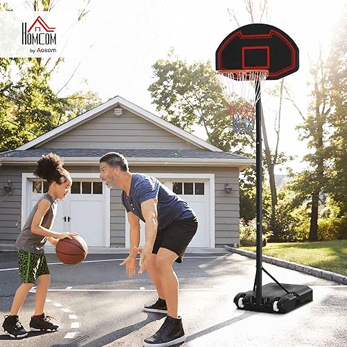 Miniatura 2 de Soozier Soporte de aro de baloncesto portátil, sistema de baloncesto ajustable en altura con tablero trasero de 29 pulgadas y ruedas para uso en