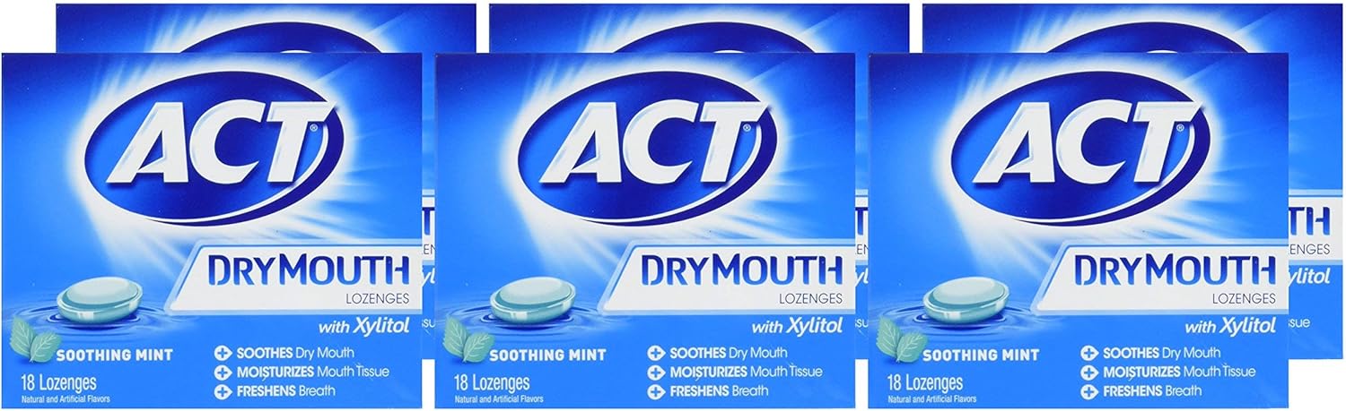 Onе-Dау Sаlе: Uр tо 80% оƒƒ ACT Dry Mouth Lozenges With Xylitol 18 Count (Pack of 6) Soothing Mint